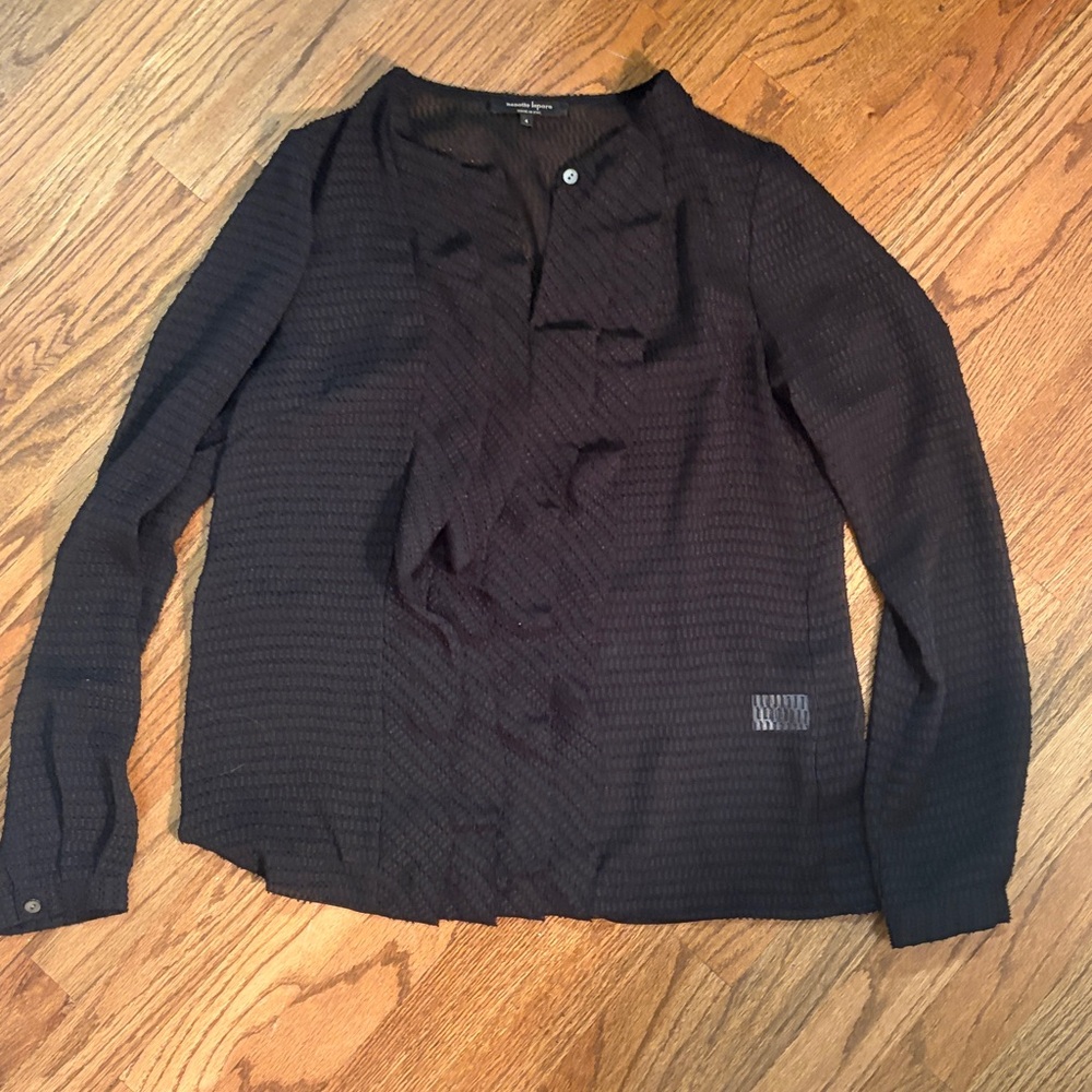 Nanette Lepore Sheer Black Blouse